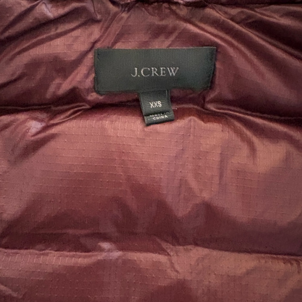 J. Crew Maroon Puffer Vest - Picture 3 of 5